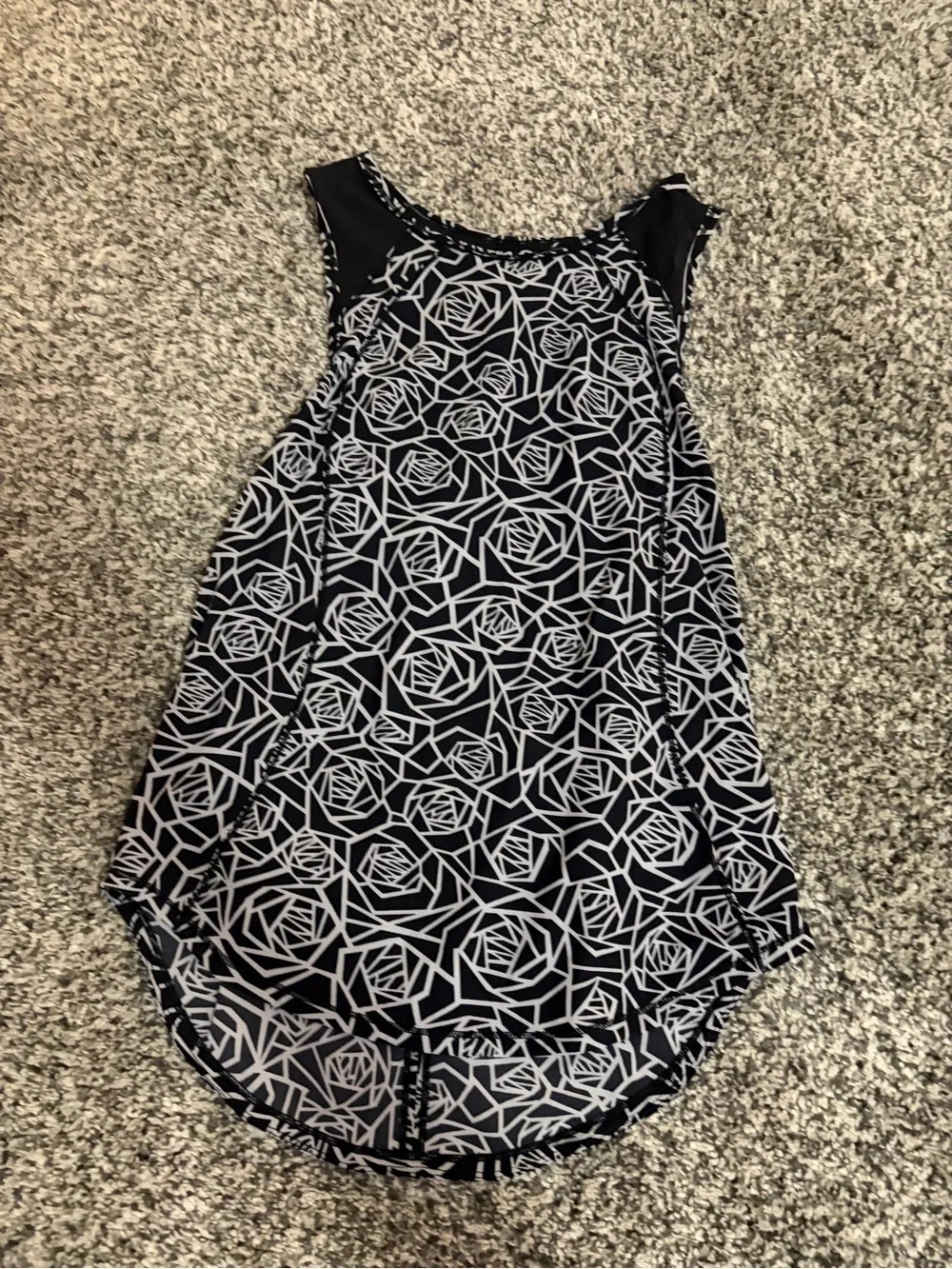 Lululemon Black & White Floral Pattern Dress